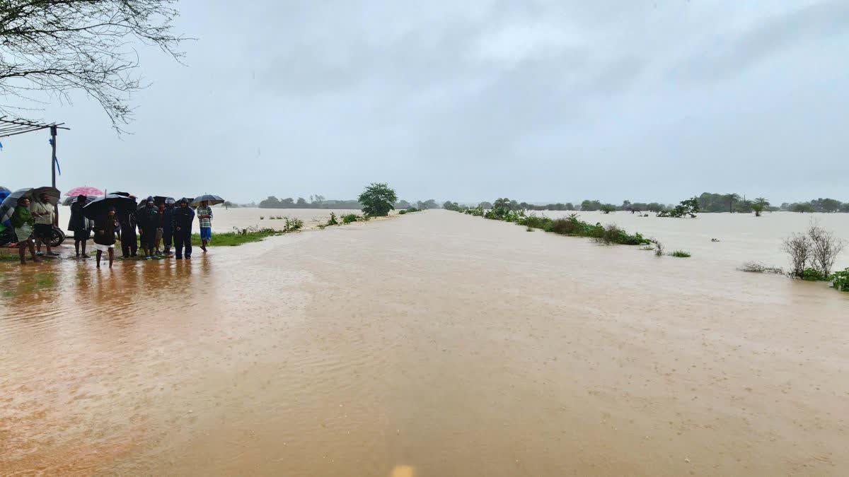 बस्तर में झमाझम बारिश का दौर जारी, हाईवे में बाढ़ का पानी बस्तर में झमाझम बारिश का दौर जारी, हाईवे में बाढ़ का पानी