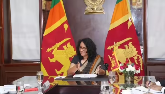 श्रीलंका की प्रधानमंत्री हरिनी अमरसूर्या। फोटो - इंटरनेट मीडिया