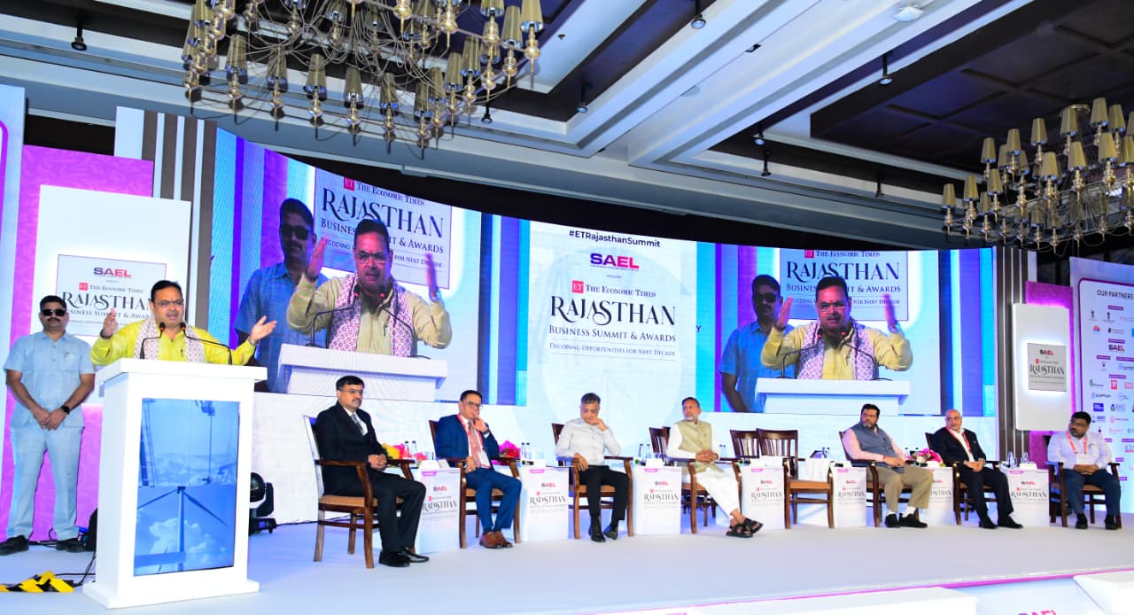 मुख्यमंत्री भजनलाल शर्मा इकोनॉमिक टाइम्स राजस्थान बिजनेस समिट । मुख्यमंत्री भजनलाल शर्मा इकोनॉमिक टाइम्स राजस्थान बिजनेस समिट ।