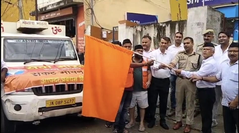 Seva Bharti sent relief material for 250 flood affected families, Seva Bharti sent relief material for 250 flood affected families,