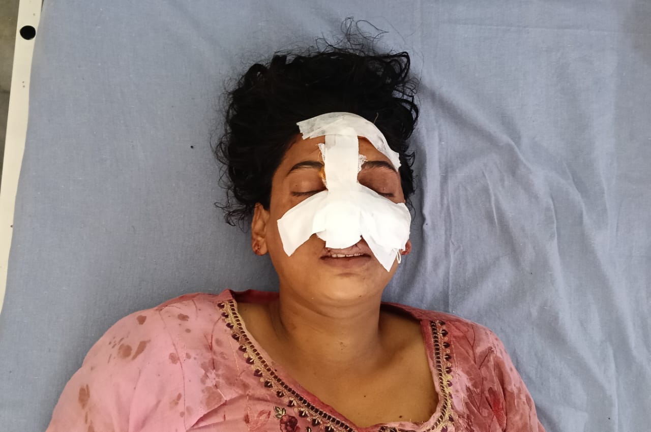 अस्पताल में भर्ती घायल राबिया।
