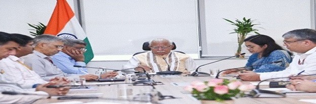 बैठक करते केंद्रीय आवास एवं शहरी विकास मंत्री मनोहर लाल बैठक करते केंद्रीय आवास एवं शहरी विकास मंत्री मनोहर लाल