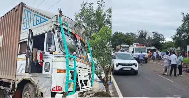 फोटो:बीड़ में सडक़ हादसे के बाद इकठ्ठा हुए ग्रामीण फोटो:बीड़ में सडक़ हादसे के बाद इकठ्ठा हुए ग्रामीण