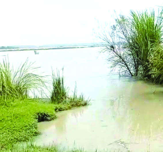 लक्सर क्षेत्र के गावो ंमें भरा पानी