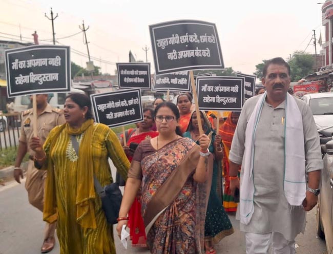 विरोध प्रदर्शन करते भाजपा कार्यकर्ता विरोध प्रदर्शन करते भाजपा कार्यकर्ता
