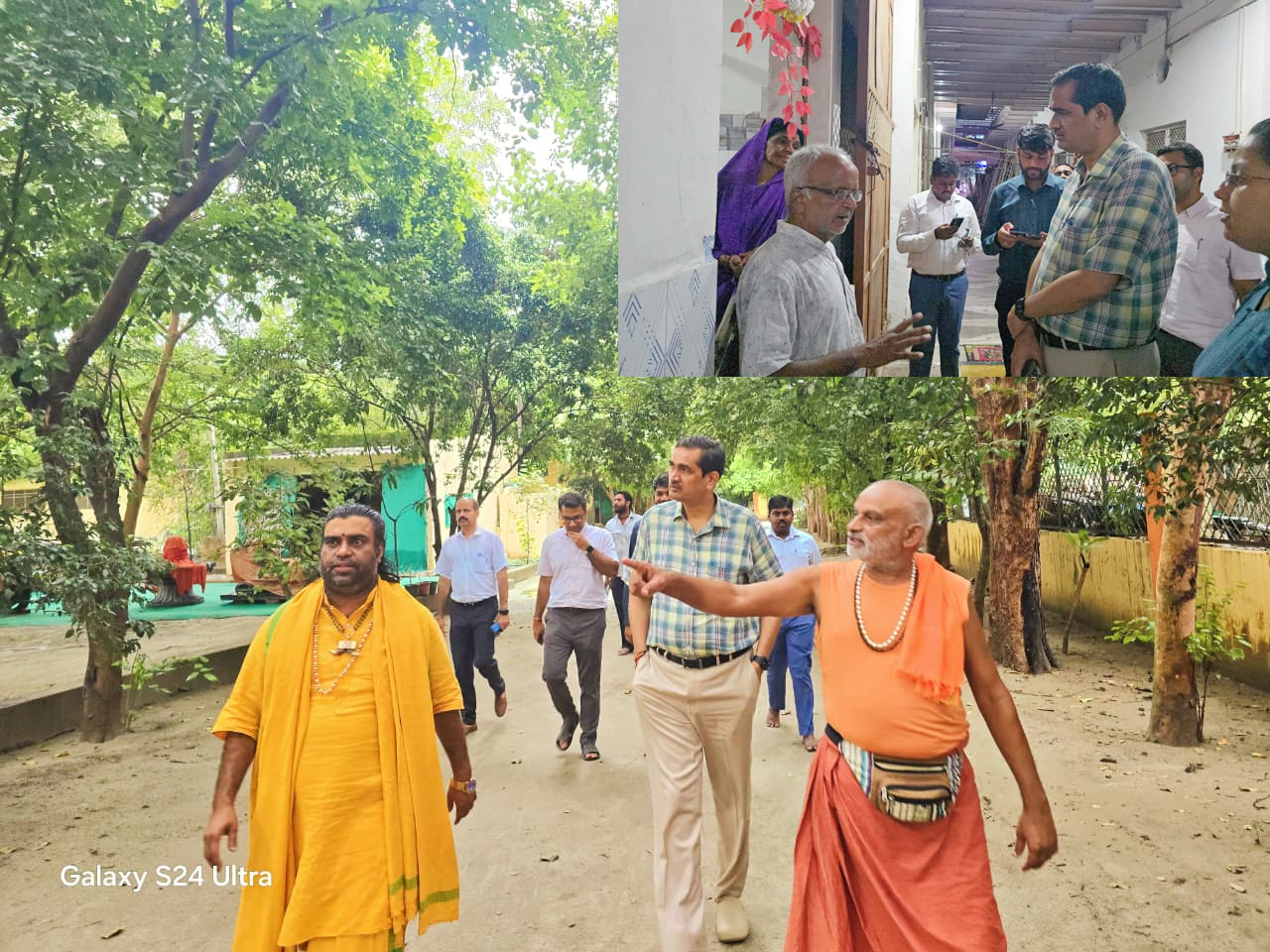 निरीक्षण करते हुए जिलाधिकारी निरीक्षण करते हुए जिलाधिकारी