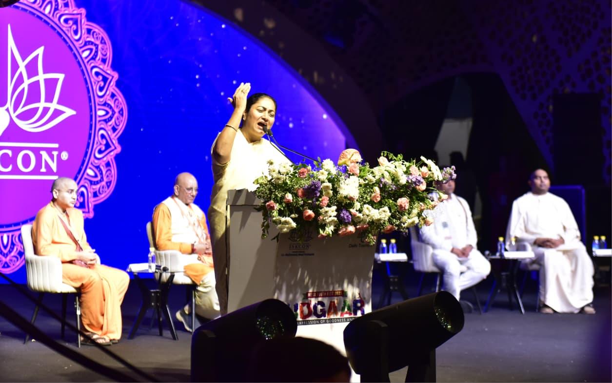 दिल्ली में इस्कॉन के ‘कॉन्टेंट क्रिएटर्स समिट’ को संबोधित करती मुख्यमंत्री रेखा गुप्ता दिल्ली में इस्कॉन के ‘कॉन्टेंट क्रिएटर्स समिट’ को संबोधित करती मुख्यमंत्री रेखा गुप्ता