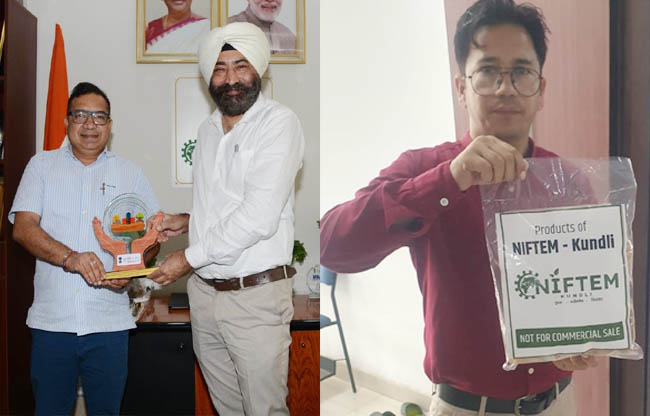सोनीपत: उपायुक्त सुशील सारवान को खाद्य सामग्री पैकेट सौपते निफ्टम निदेशक डॉ. हरिंद्र सिंह ओबराय सोनीपत: उपायुक्त सुशील सारवान को खाद्य सामग्री पैकेट सौपते निफ्टम निदेशक डॉ. हरिंद्र सिंह ओबराय