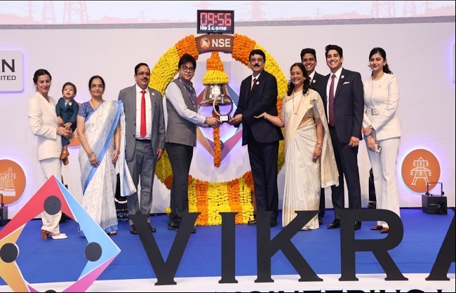 विक्रान इंजीनियरिंग लिमिटेड का शेयर एनएसई पर सूचीबद्ध विक्रान इंजीनियरिंग लिमिटेड का शेयर एनएसई पर सूचीबद्ध