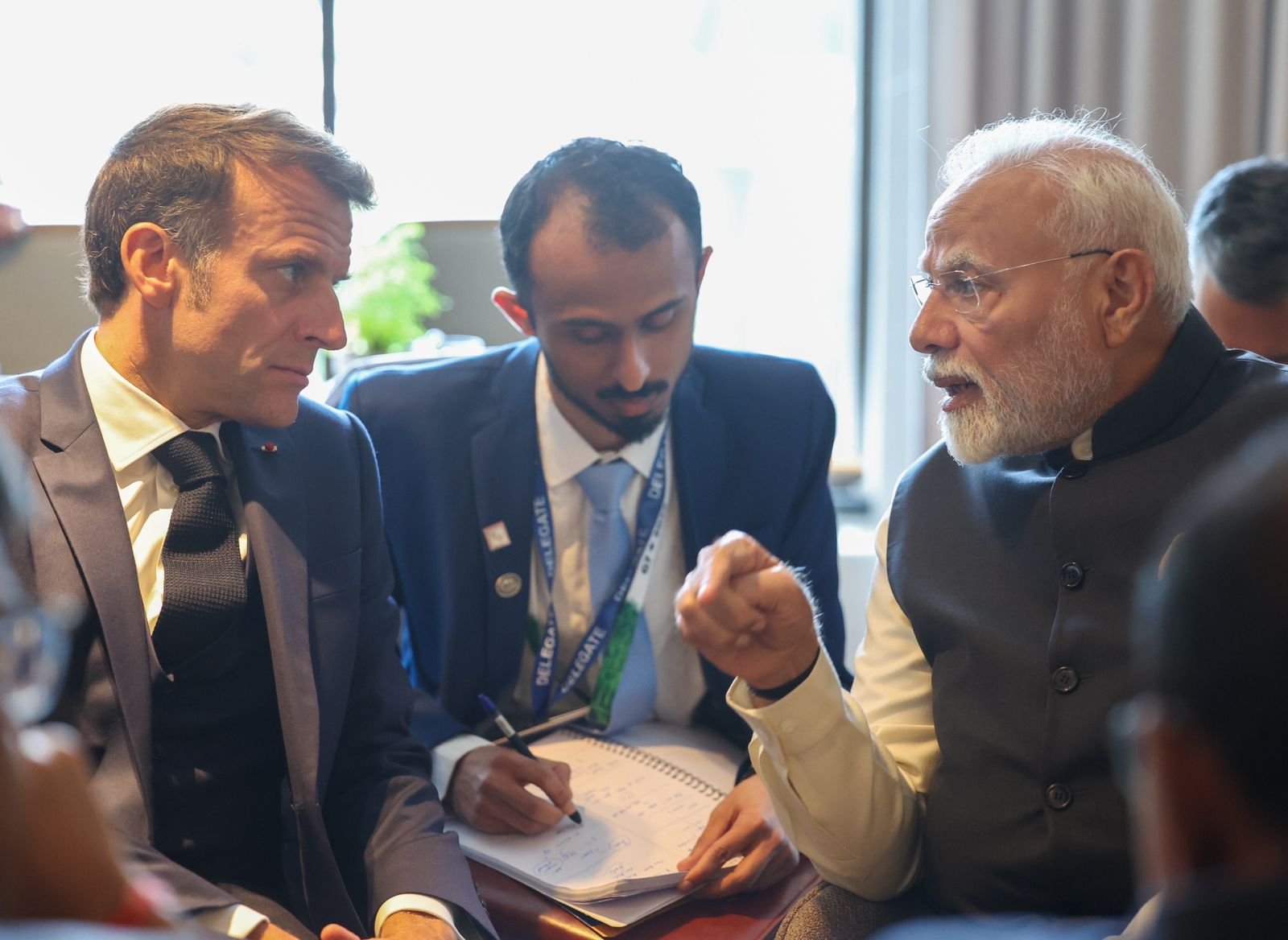 प्रधानमंत्री मोदी और राष्ट्रपति मेक्रों  (India France)