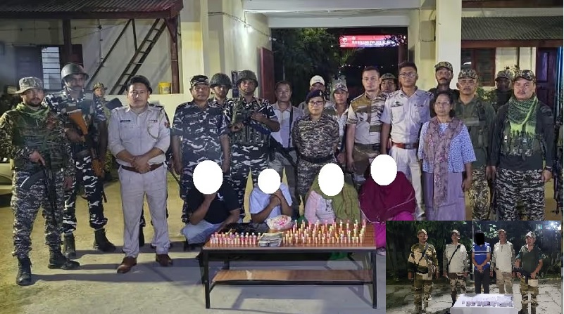 मणिपुरः दो अलग-अळग इलाकों से नशीले पदार्थों की तस्करी में शामिल गिरफ्तार पांच तस्कर