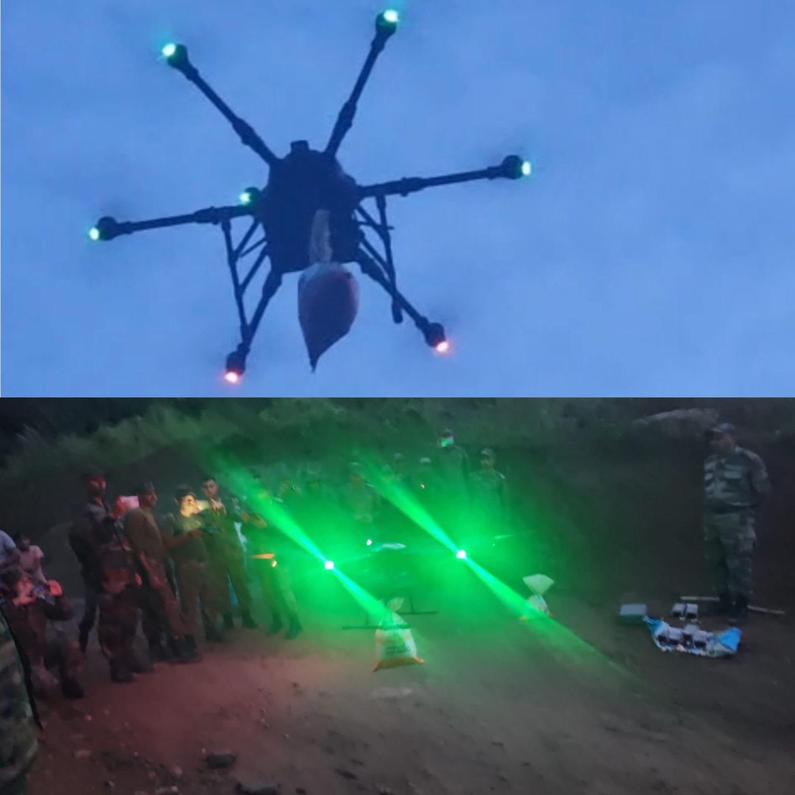Kathua administration delivered relief material to flood-affected Chilla village with the help of army drone Kathua administration delivered relief material to flood-affected Chilla village with the help of army drone