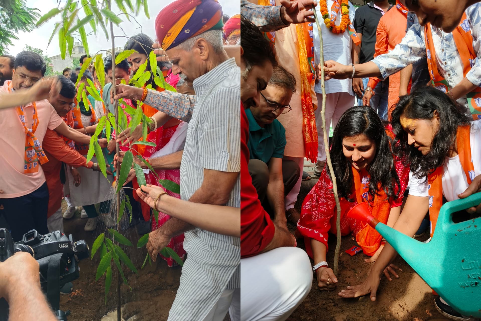 महापौर डॉ. गुर्जर ने योगा फॉर वन अर्थ वन हेल्थ की थीम पर योगाचार्यो के साथ किया योग एवं वृक्षारोपण