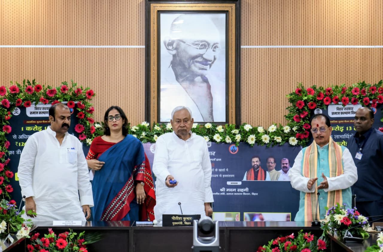मुख्यमंत्री सामाजिक सुरक्षा पेंशन की अगस्त माह की राशि हस्तांतरित करते हुए मुख्यमंत्री सामाजिक सुरक्षा पेंशन की अगस्त माह की राशि हस्तांतरित करते हुए
