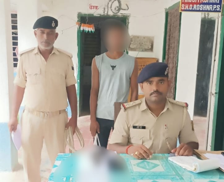 पुलिस के गिरफ्त में आरोपी पुलिस के गिरफ्त में आरोपी