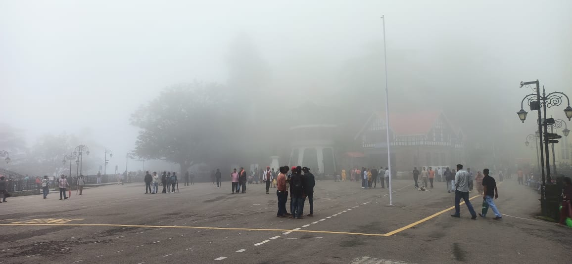 शिमला में धुंध शिमला में धुंध
