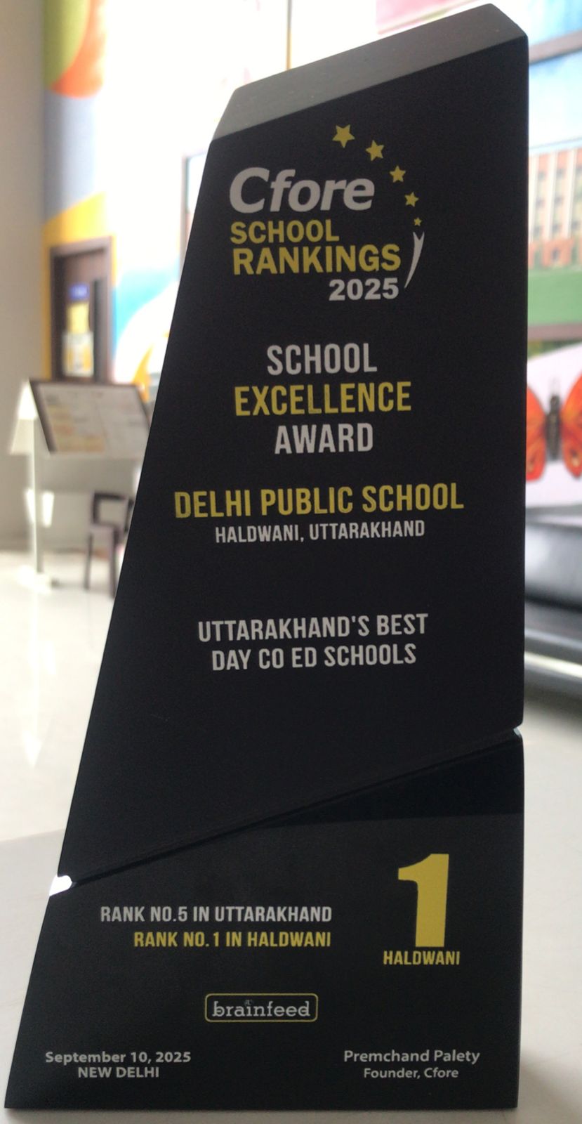 दिल्ली पब्लिक स्कूल हल्द्वानी को सी-फोर स्कूल रैंकिंग्स 2025 में मिला सम्मान