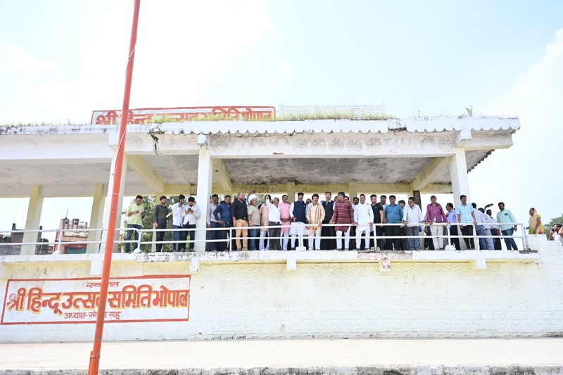 दशहरा उत्सव को लेकर मंत्री सारंग ने किया छोला दशहरा मैदान का निरीक्षण, दशहरा उत्सव को लेकर मंत्री सारंग ने किया छोला दशहरा मैदान का निरीक्षण,