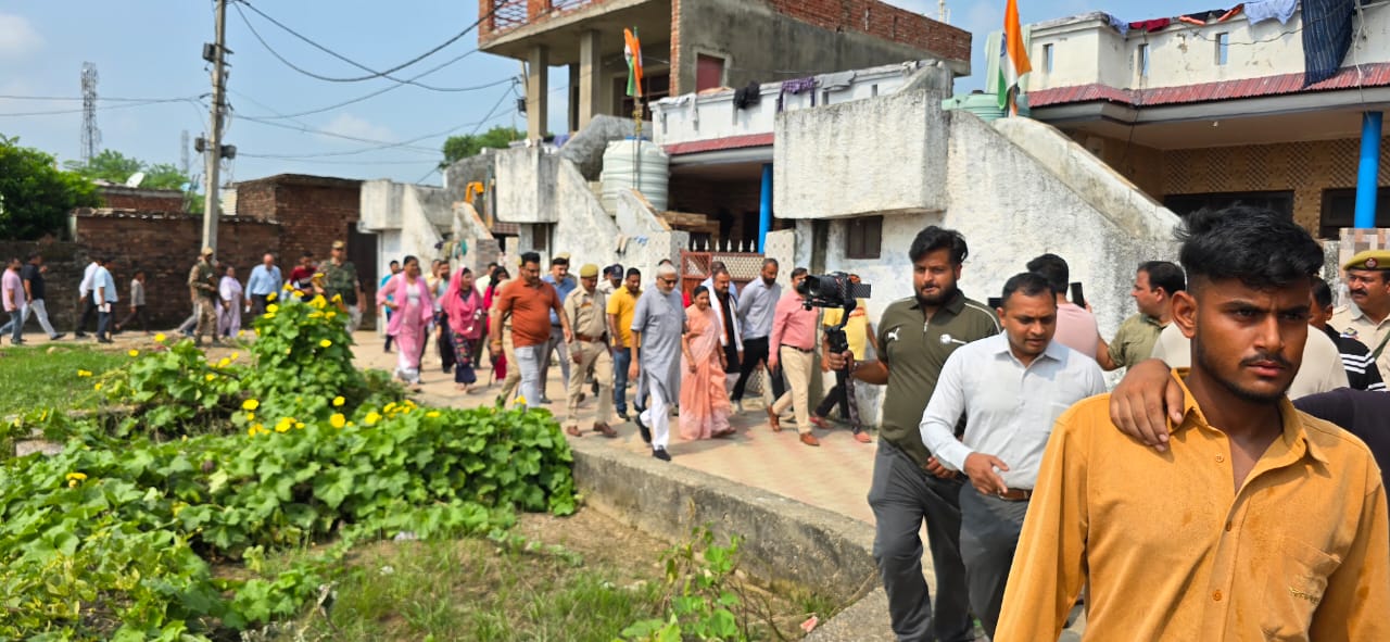 जम्मू के नई बस्ती में बाढ़ प्रभावित क्षेत्र