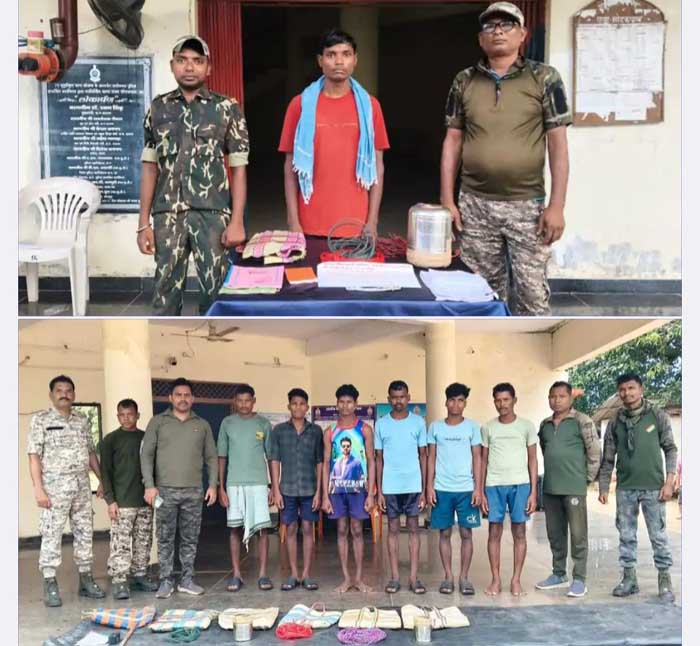 1 लाख के इनामी सहित 7 नक्सली गिरफ्तार