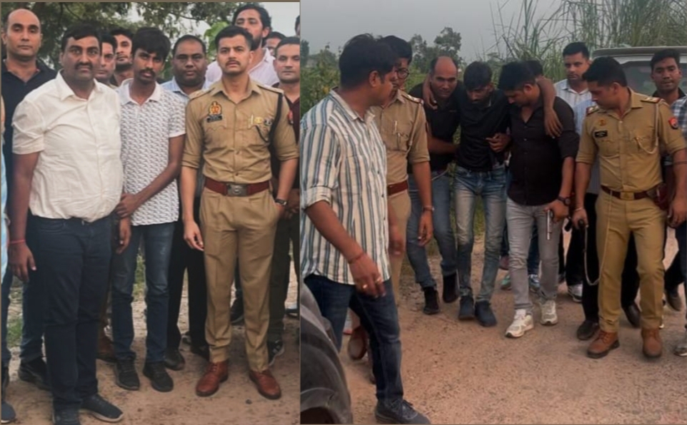 पत्थर व्यापारी के पोते को अगवा कर 4 करोड़ की  फिरौती मांगने वाले पांच बदमाश मुठभेड़ में गिरफ्तार