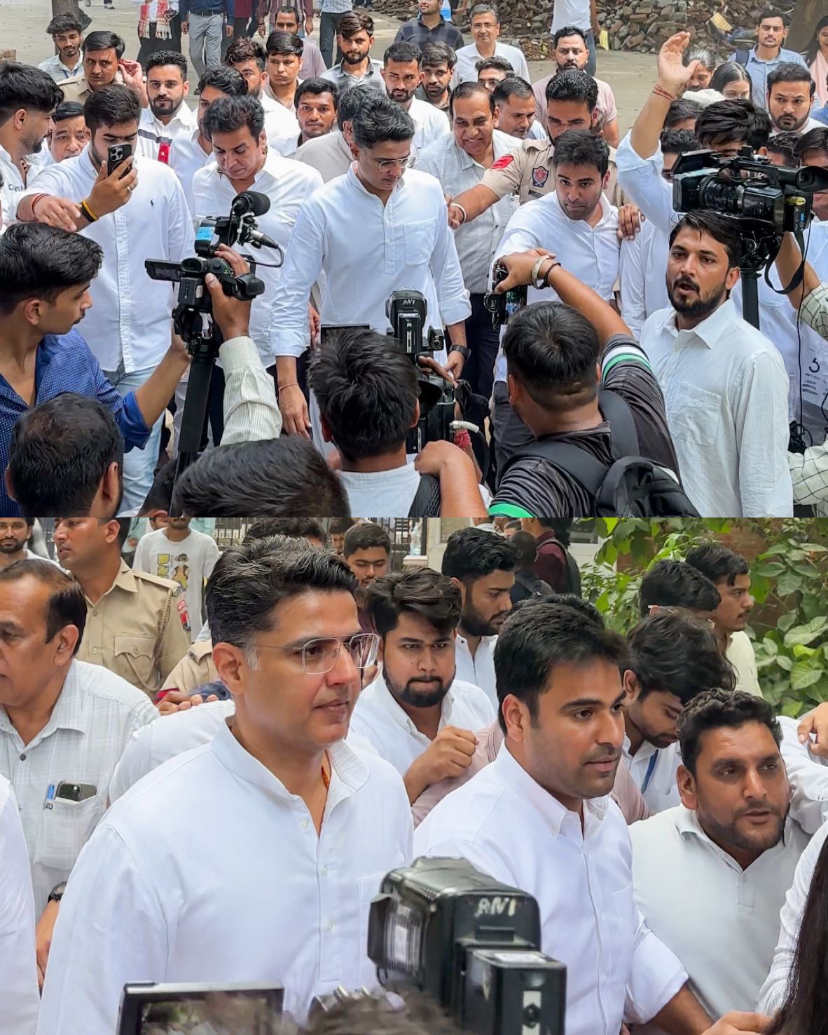 सचिन पायलट एनएसयूआई के उम्मीदवारों के साथ