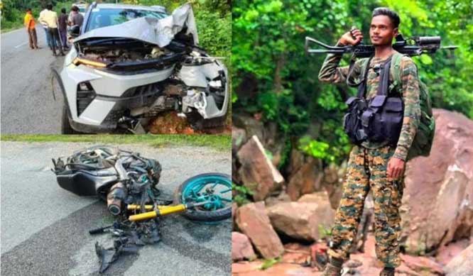 हादसे में एक बस्तर फाइटर जवान की हुई मौत हादसे में एक बस्तर फाइटर जवान की हुई मौत