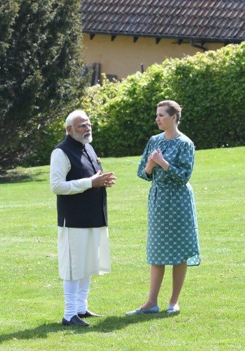 प्रधानमंत्री मोदी और डेनमार्क की प्रधानमंत्री (फाइल फोटो)