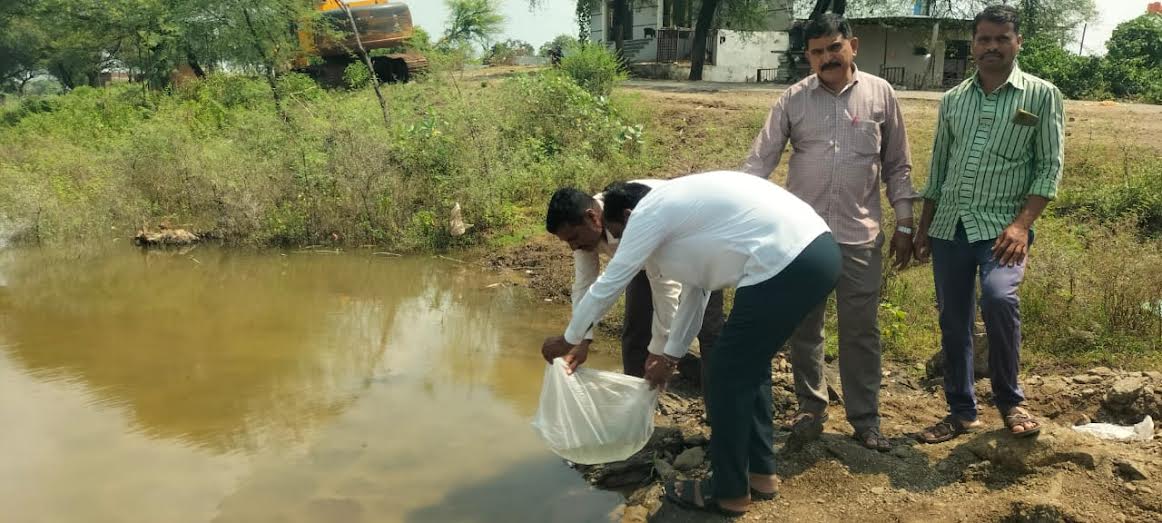 मलेरिया रोकथाम हेतु गम्बूसिया मछली छोड़ी गई