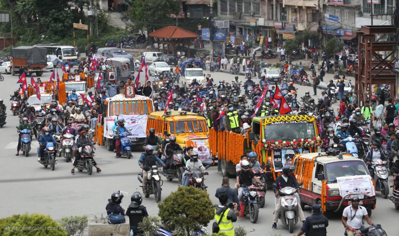 काठमांडू में शव यात्रा काठमांडू में शव यात्रा
