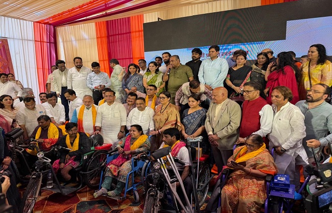 प्रधानमंत्री नरेन्द्र मोदी के 75वें जन्मदिवस पर कृत्रिम अंगों का वितरण
