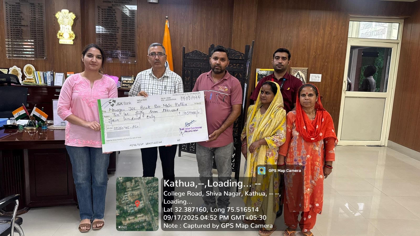 Seva Parv-Labour Department Kathua provided financial assistance of Rs 10.57 lakh for the upliftment of workers