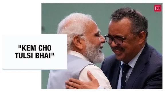 प्रधानमंत्री नरेन्द्र मोदी और डब्ल्यूएचओ प्रमुख डॉ. टेड्रोस अधानोम घेब्रेयसस (फाइल फोट)