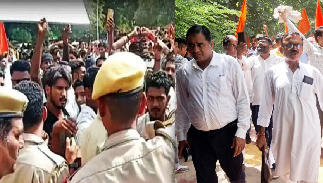 गोचर बचाओ आक्रोशित आंदोलनकारियों ने कलेक्ट्रेट पर किया हल्ला बोल प्रदर्शन : बीकानेर में हंगामा गोचर बचाओ आक्रोशित आंदोलनकारियों ने कलेक्ट्रेट पर किया हल्ला बोल प्रदर्शन : बीकानेर में हंगामा