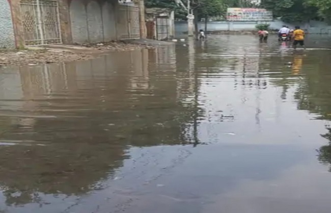 पटना में बारिश के कारण जलभरवा की स्थिति