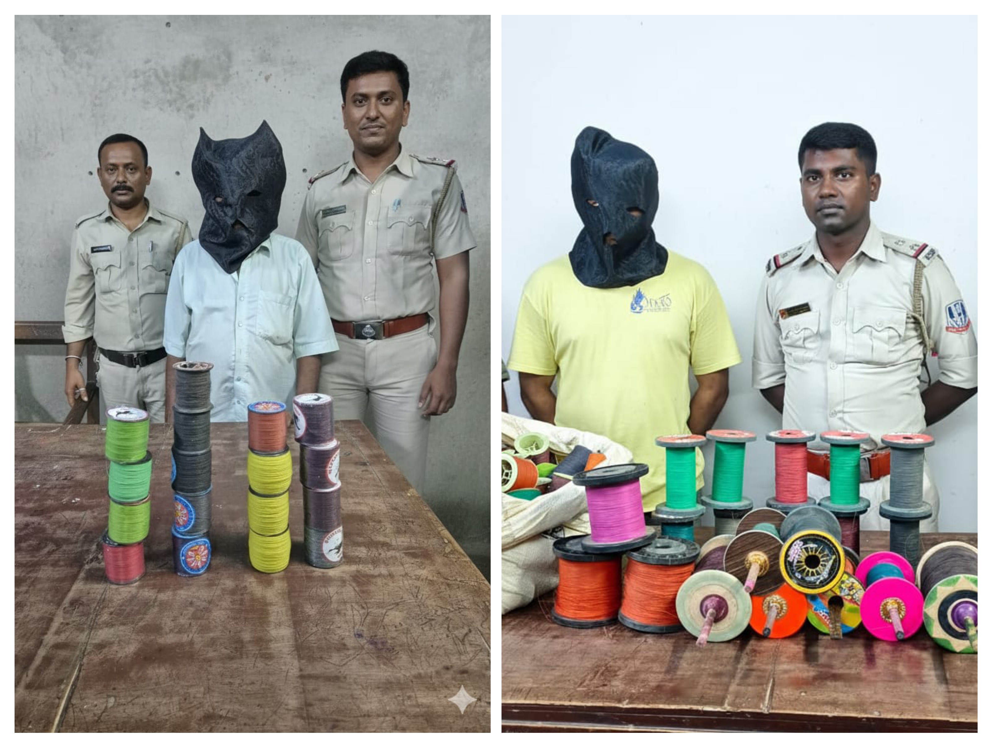 पुलिस के द्वारा चीनी मांझा के खिलाफ चलाया गया अभियान पुलिस के द्वारा चीनी मांझा के खिलाफ चलाया गया अभियान