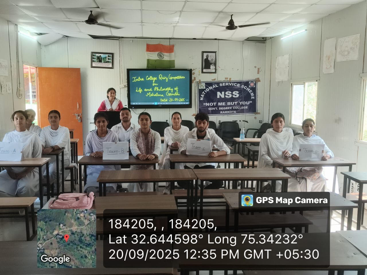 Inter-college quiz competition on the life of Mahatma Gandhi organized