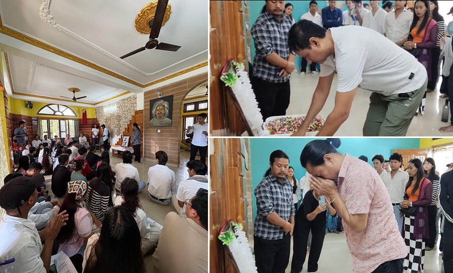 इटानगर में अरुणाचल प्रदेश के रूट्स आर्ट एंड कल्चरल ट्रस्ट द्वारा दिलों पर राज करने वाले जुबीन गर्ग को श्रद्धांजलि अर्पित किये जाने का दृश्य। इटानगर में अरुणाचल प्रदेश के रूट्स आर्ट एंड कल्चरल ट्रस्ट द्वारा दिलों पर राज करने वाले जुबीन गर्ग को श्रद्धांजलि अर्पित किये जाने का दृश्य।