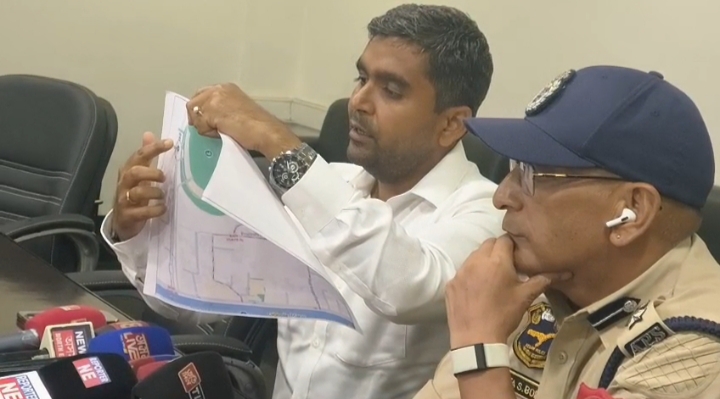 Kamrup metro DC Sumit Satyavan and DCP traffic addressing a press meet on Zubeen Garg.
