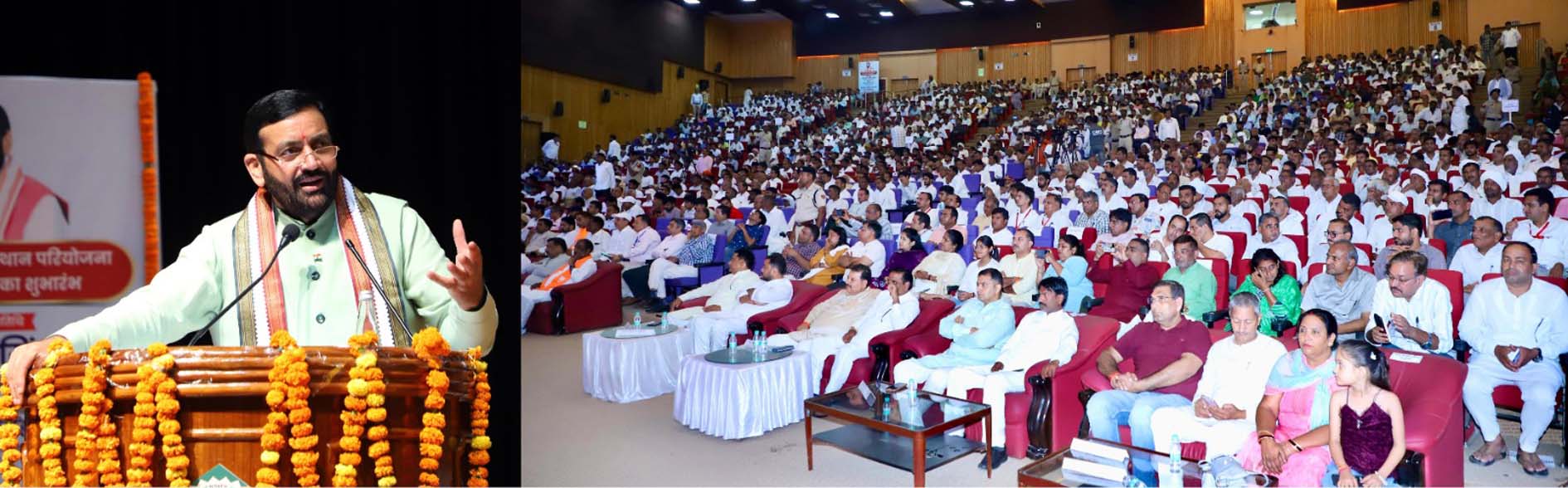 प्रादेशिक सड़क उत्थान परियोजना के शुभारंभ अवसर पर कार्यक्रम को संबोधित करते मुख्यमंत्री नायब सिंह सैनी।