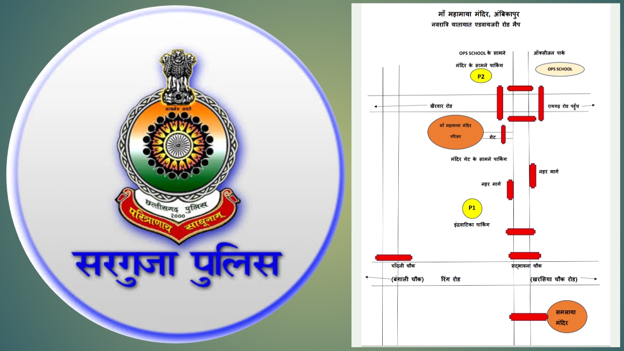 नवरात्र को देखते हुए यातायात डाइवर्जन
