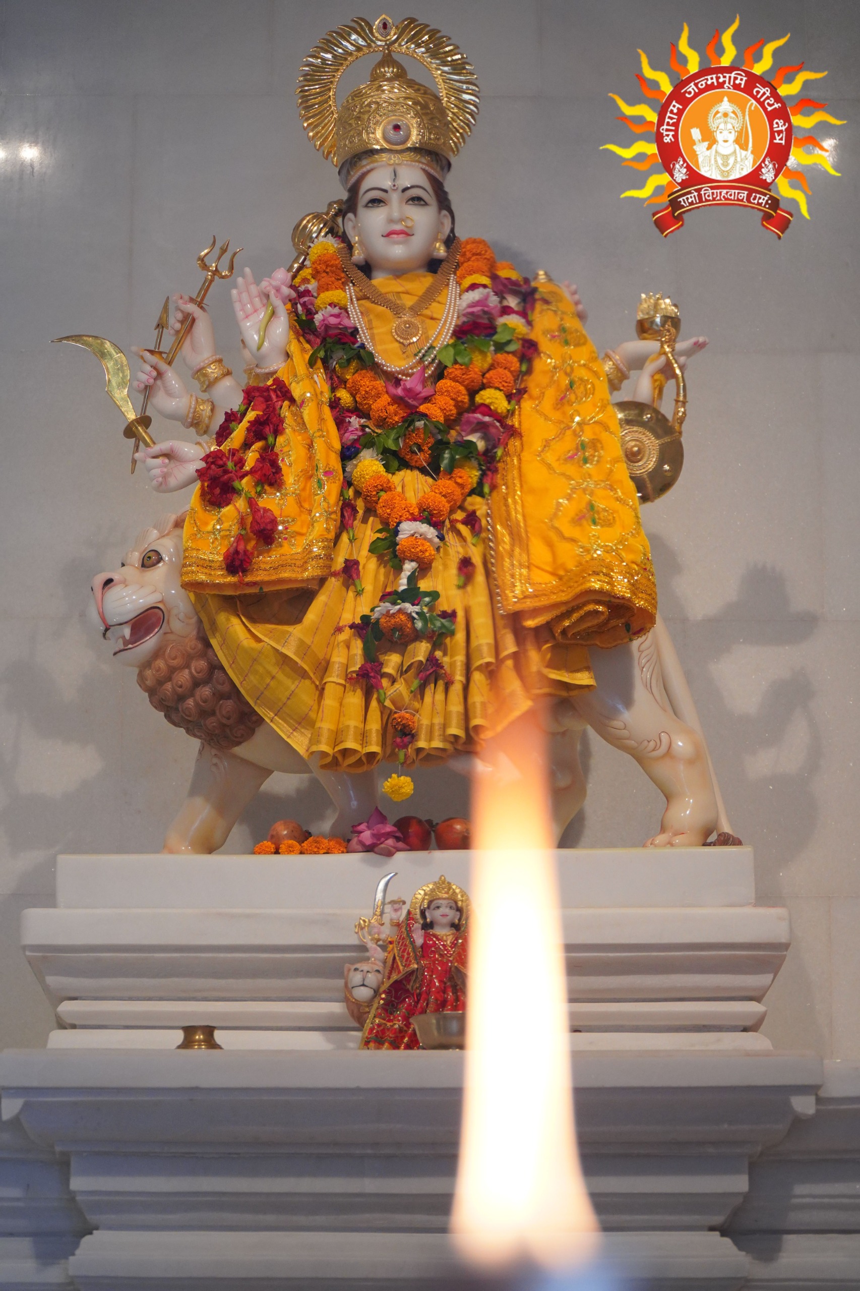 शारदीय नवरात्रि पर रामलला के दरबार में हुई  कलश की स्थापना