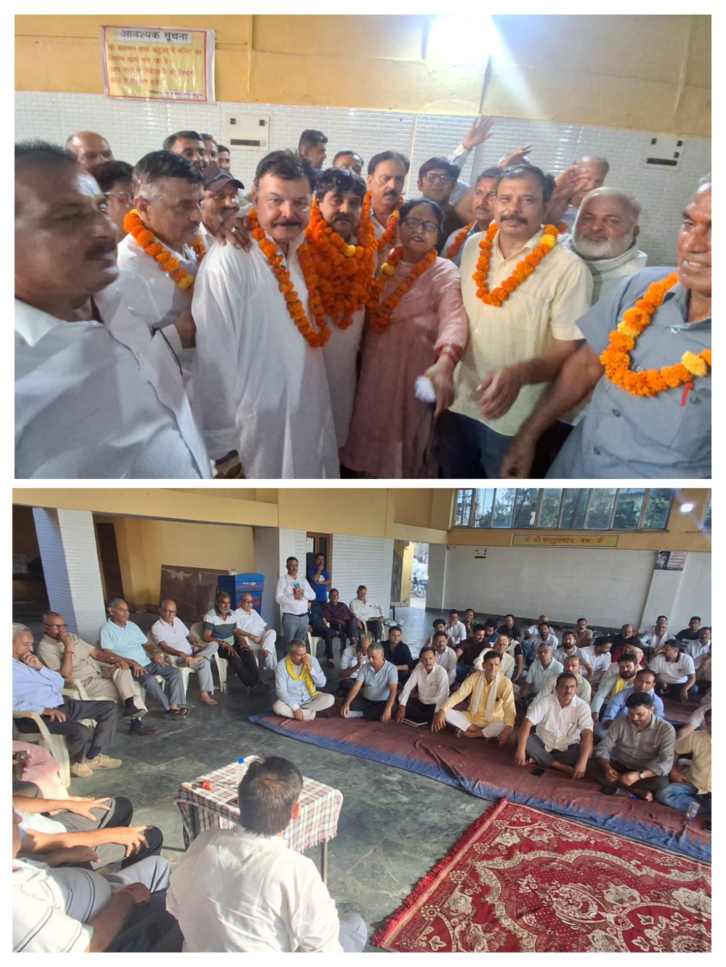 Surendra Mehta was unanimously elected as the new President of Shri Brahmin Sabha Kathua.