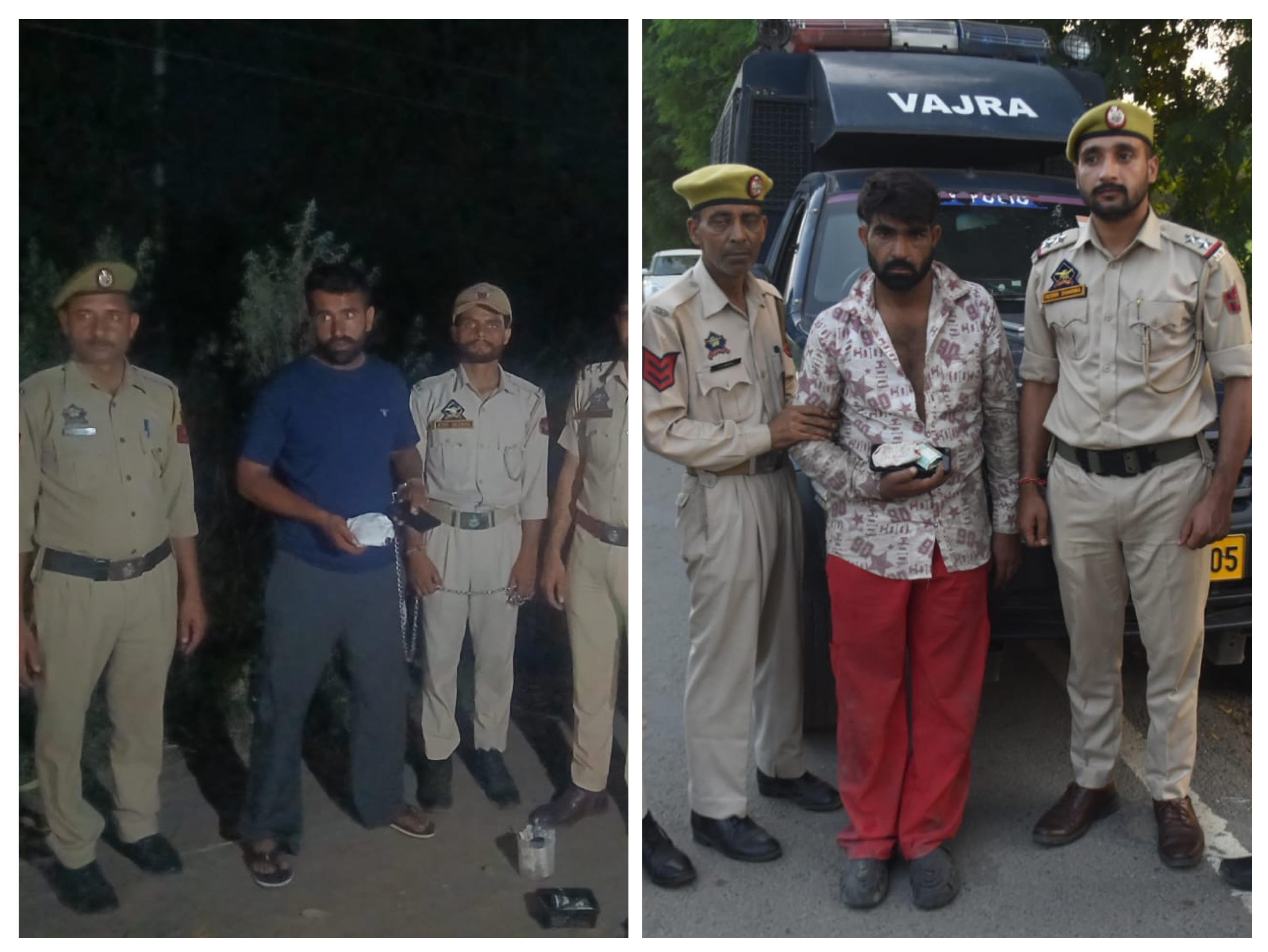 Two drug peddlers arrested with 67.30 grams of heroin