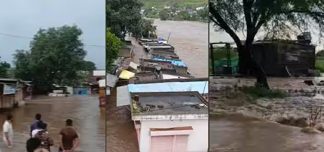 फोटो: भारी बारिश से कई इलाकों में जलभराव का दृश्य