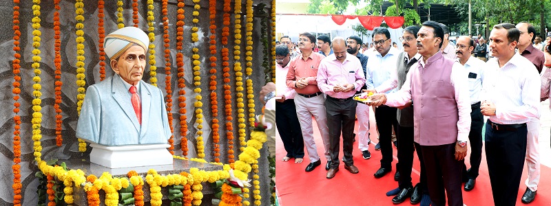 मंत्री तुलसीराम सिलावट ने भारत रत्न सर मोक्षगुण्डम विश्वेश्वरैया की प्रतिमा का किया अनावरण