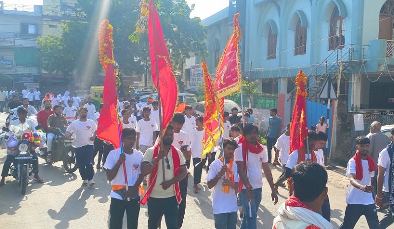 सीहोरः मानव आधार सेवा संस्थान की पदयात्रा सलकनपुर के लिए हुई रवाना