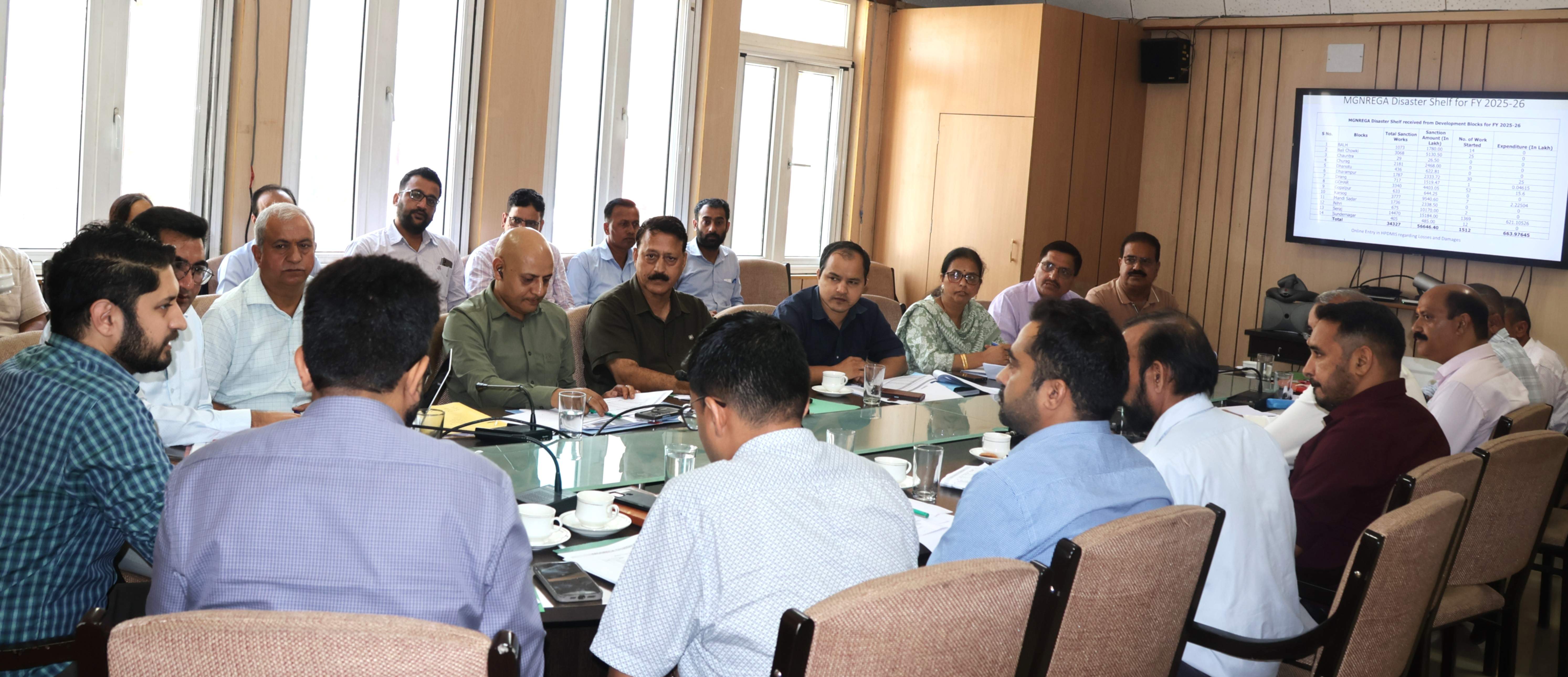 बैठक की अध्यक्षता करते हुए उपायुक्त। बैठक की अध्यक्षता करते हुए उपायुक्त।