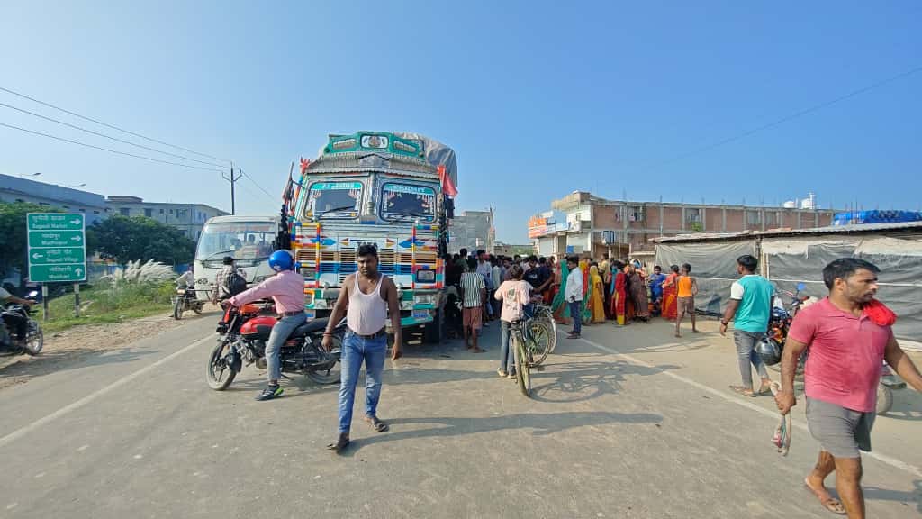 घटना के बाद लगी सड़क जाम