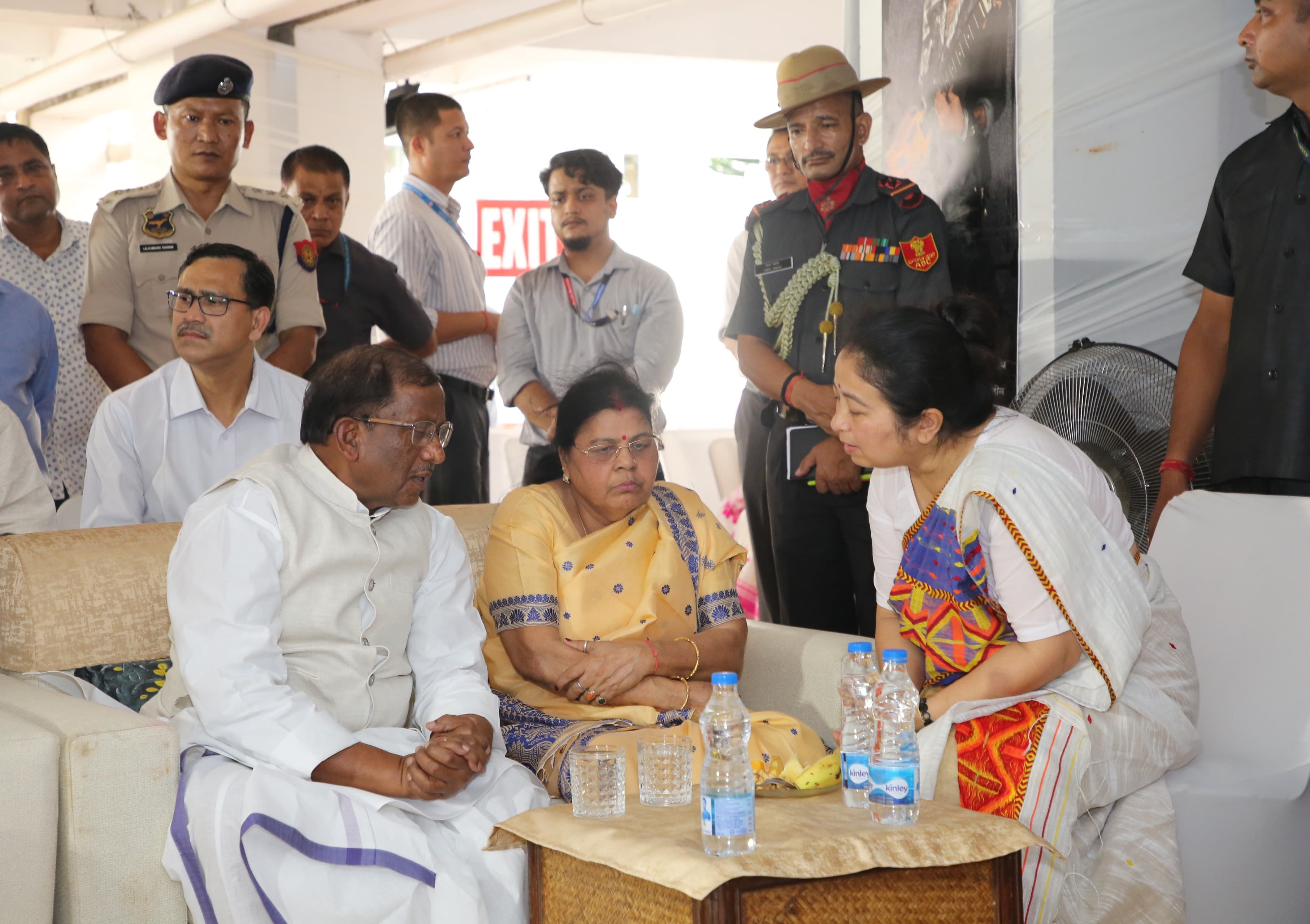 Governor Laxman Prasad Acharya Visiting Zubeen Garg’s residence to pay condolences.